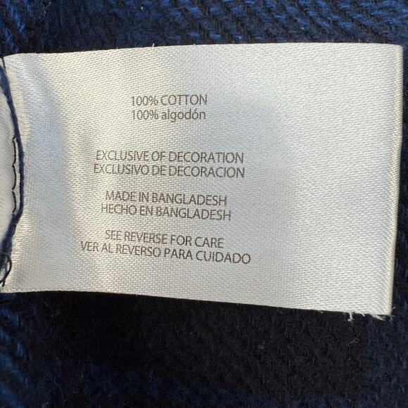 Orvis Men's Classic Collection M Blue Black Flannel Button Up Shacket Fisherman - Picture 8 of 10